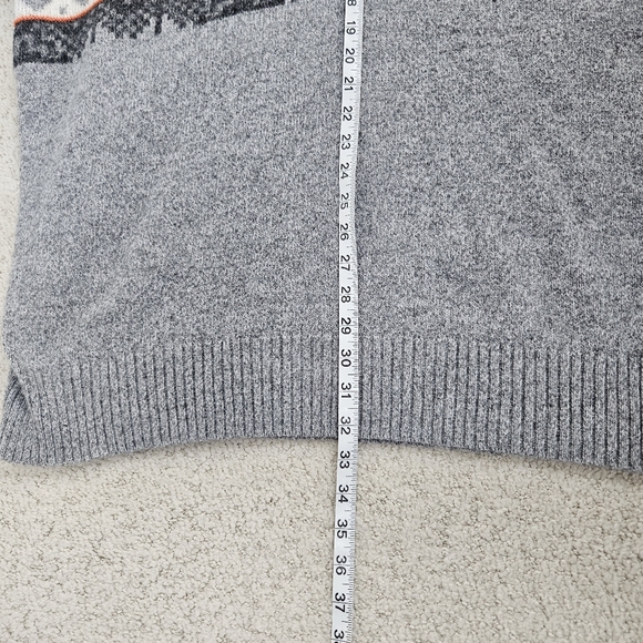 American Eagle Sweater Shawl Collar Pullover Fair Isle Nordic Gray Mens XXXL - Picture 6 of 8